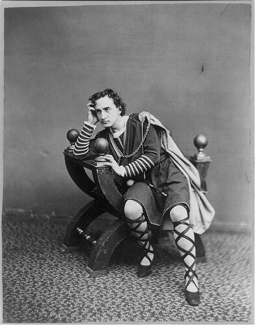 Edwin Booth as Hamlet. Photo by J. Gurney & Son, NY.