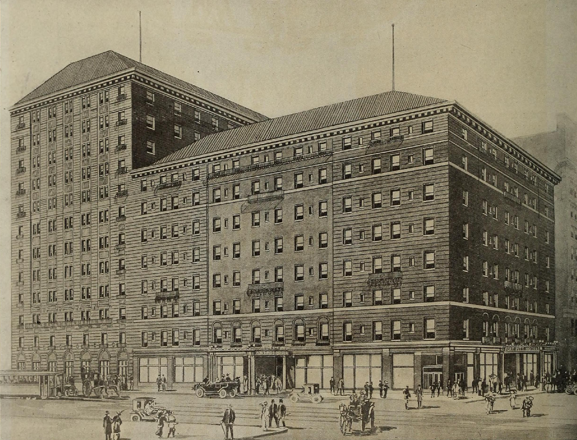 The Fort Pitt Hotel circa 1875.