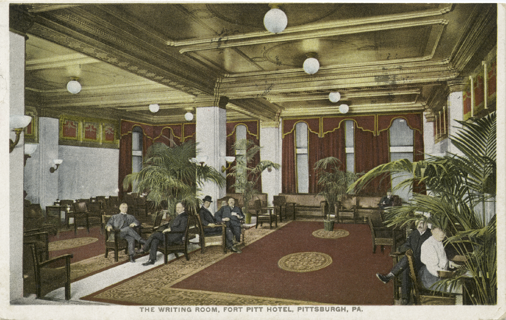 The Fort Pitt Hotel Writing Room circa 1898.